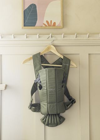 Baby Carrier Mini in Dark green woven cotton -  BabyBjörn