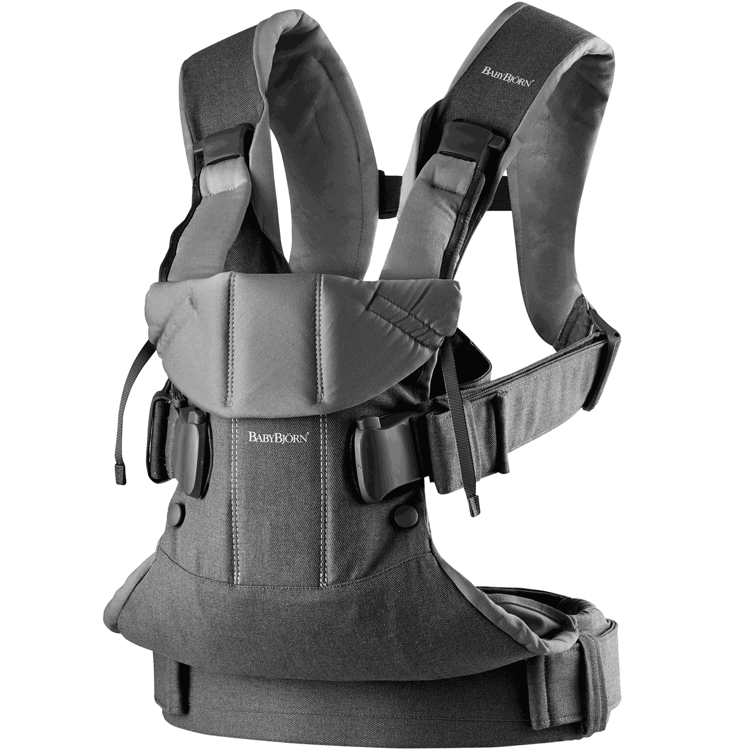 Babybjörn Unisex Infant Denim Grey,Dark Grey Baby Carrier One - Denim Grey/Dark Grey / Woven Mix