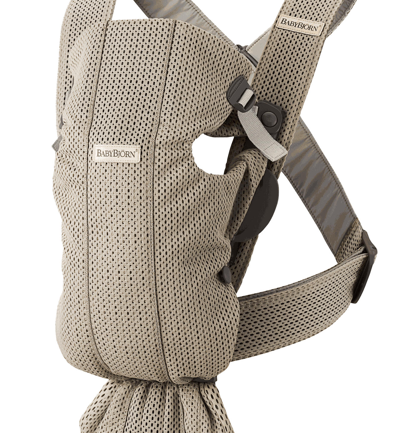 Porte-bébé Mini - Gris beige / Mesh 3D (BabyBjörn) - Image 1