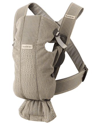 Baby Carrier Mini Gray Beige 3d Mesh