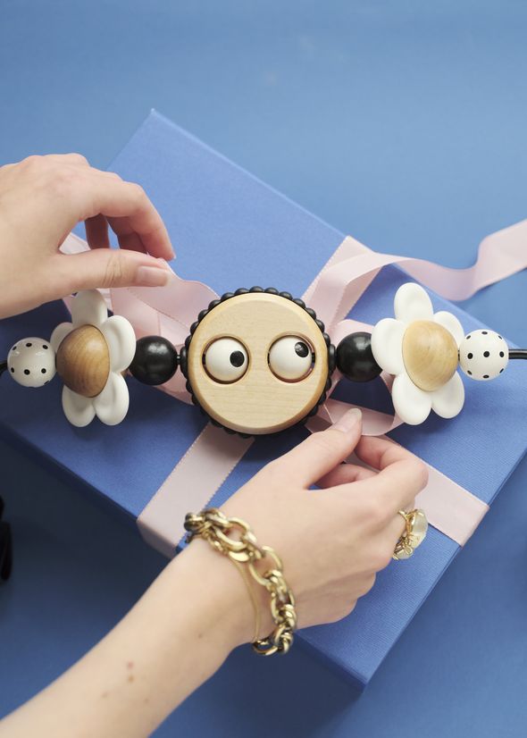 Toy bar for BabyBjörn bouncers - Googly eyes in black and white