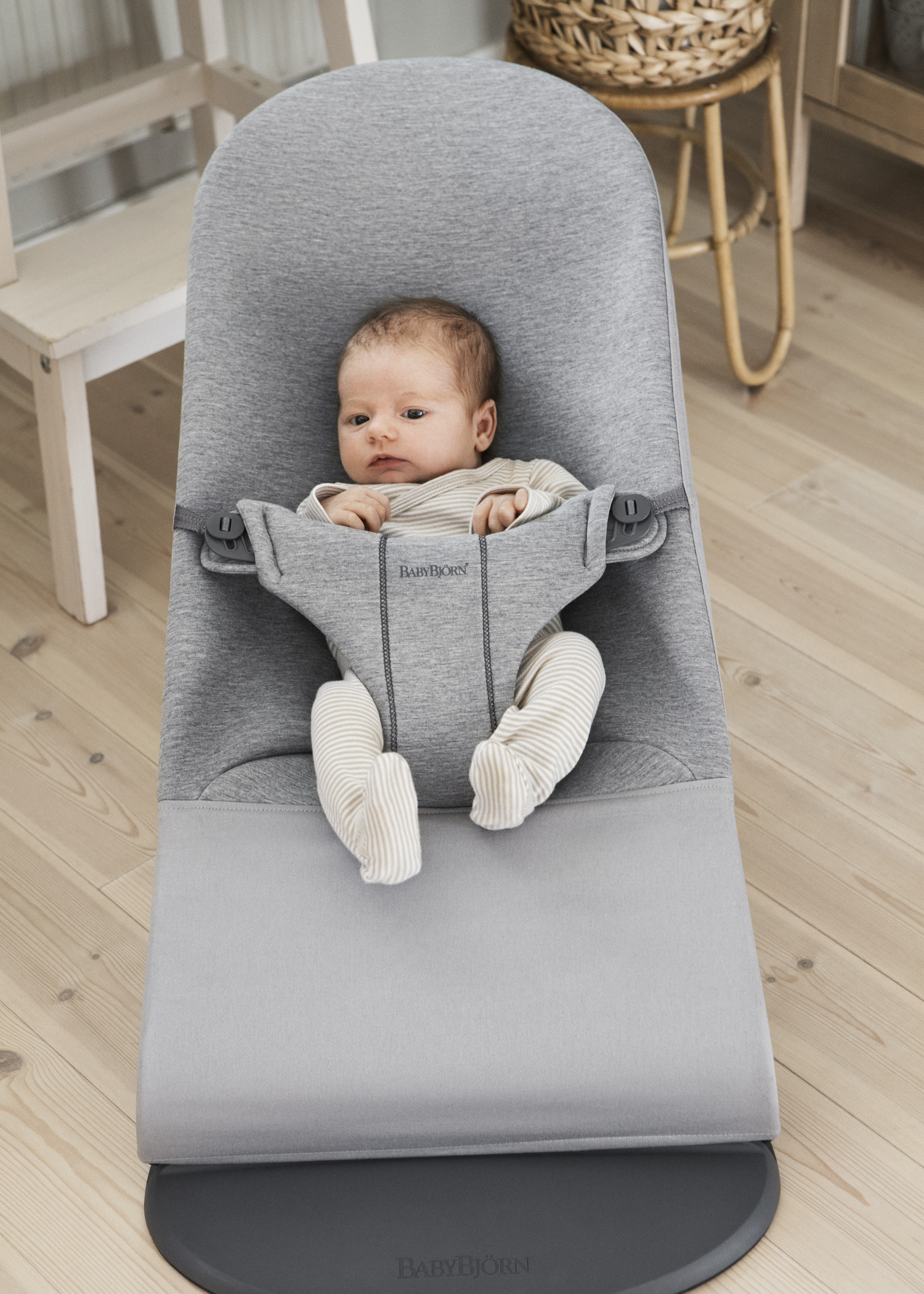 Transat Bliss - Gris clair / Jersey 3D / Gris foncé (BabyBjörn) - Image 2