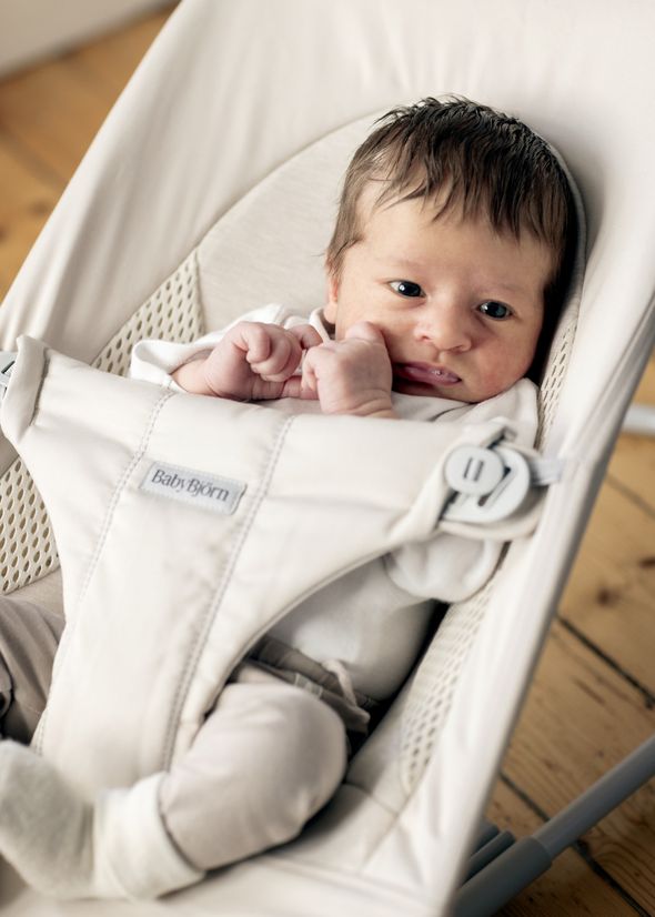 Bouncer Balance Soft in Light beige Woven/Jersey Trifabric - BabyBjörn