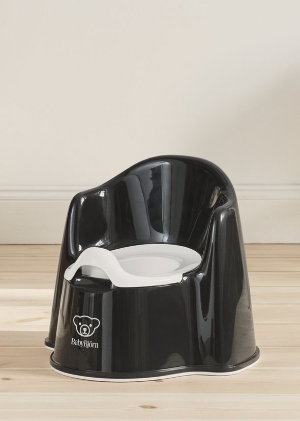 Potty Chair in black and white BPA-free plastic - BabyBjörn