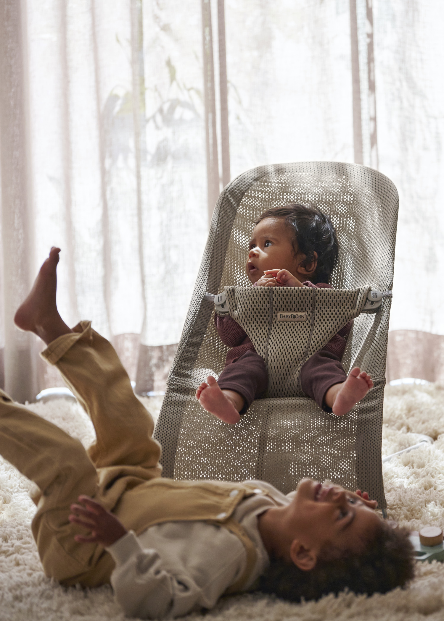 Transat Bliss - Gris-beige / Mesh / Gris clair (BabyBjörn) - Image 4