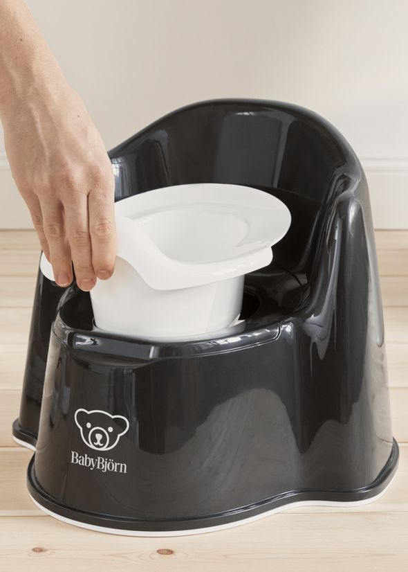 Potty Chair in black and white BPA-free plastic - BabyBjörn