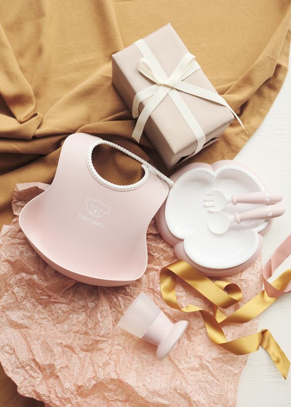 Baby Dinner set in powder pink - BabyBjörn