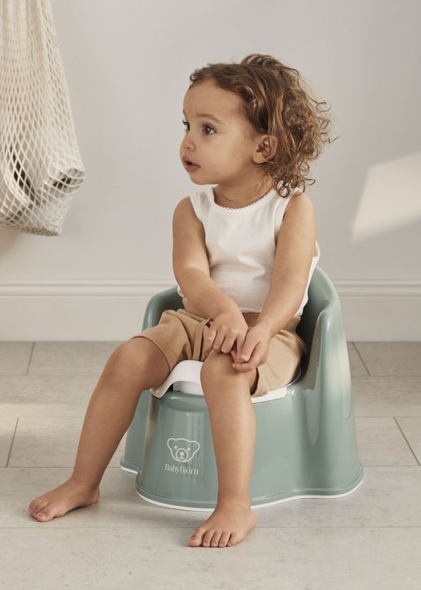 Potty Chair Deep green/White with removable inner potty - BabyBjörn