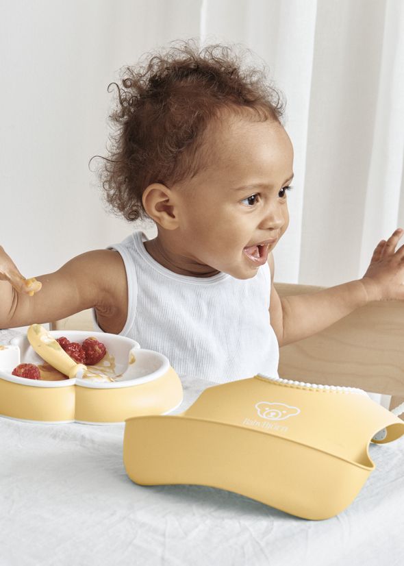Baby Dinner Set 5 pcs Powder Yellow BabyBjörn