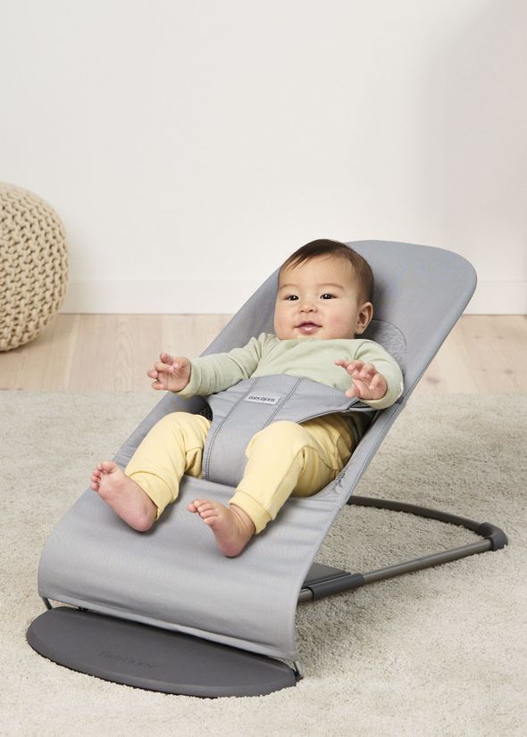 Bouncer Balance Soft in Light grey Woven/Jersey Trifabric - BabyBjörn