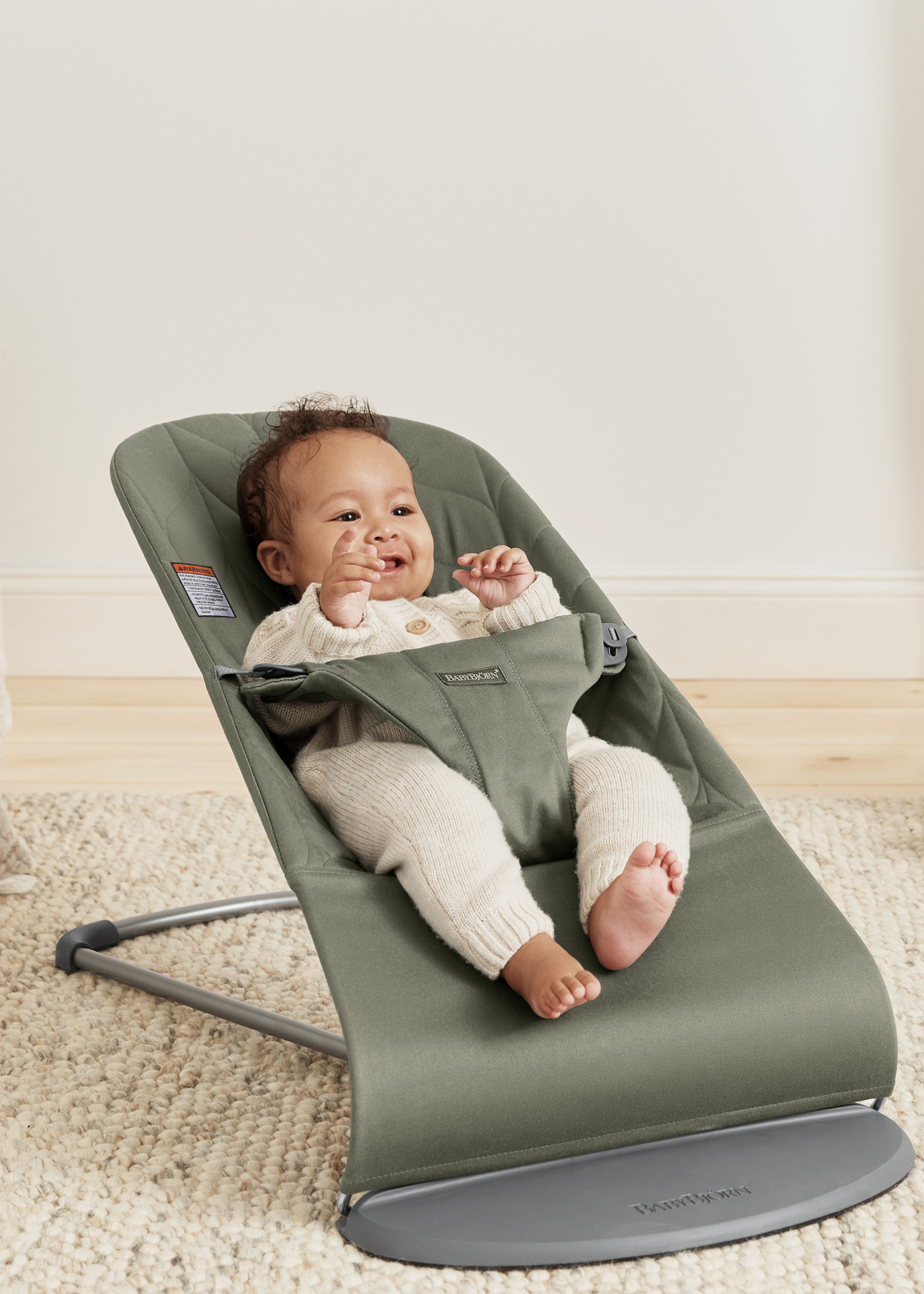Transat Bliss - Vert foncé / Tissé, matelassage Pétale / Gris foncé (BabyBjörn) - Image 3