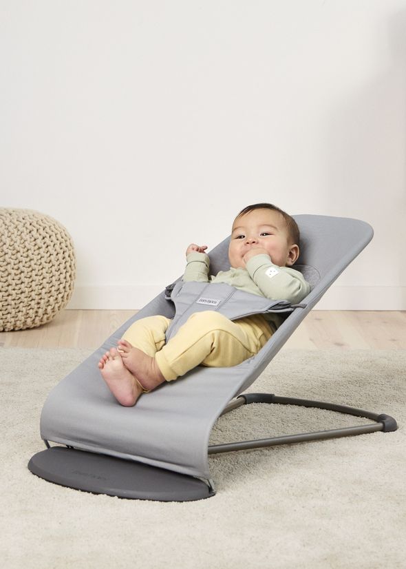 Bouncer Balance Soft in Light grey Woven/Jersey Trifabric - BabyBjörn