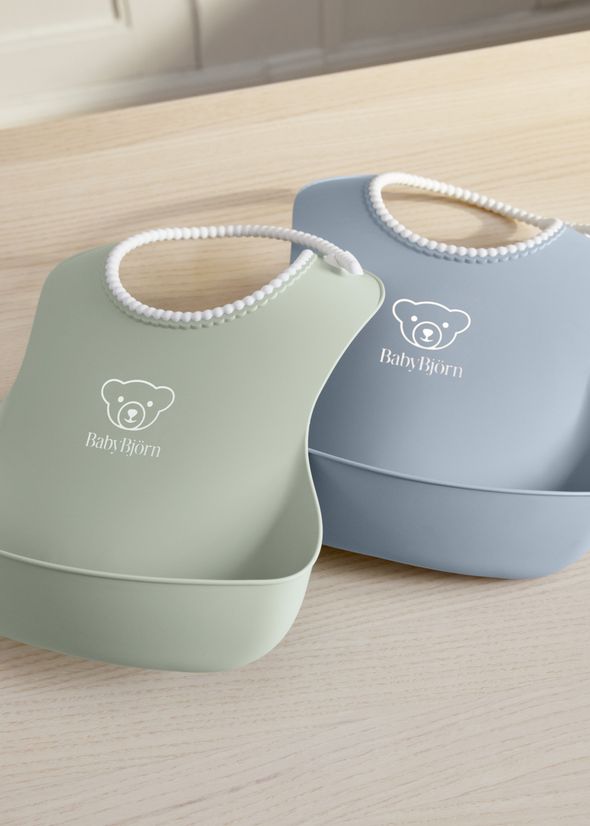 Baby Bib 2 pack Powder Blue Powder Green BabyBjörn