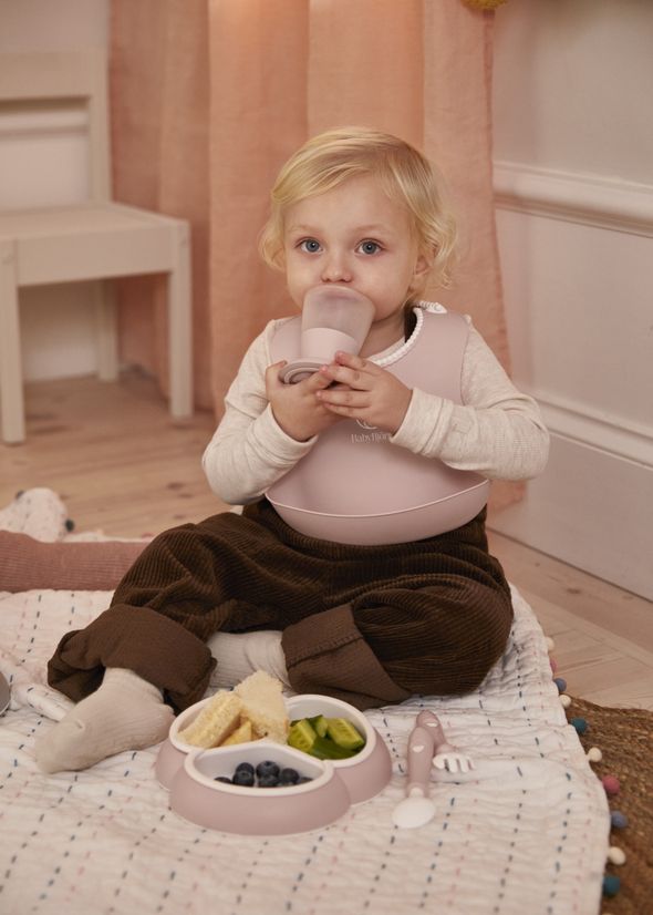 Baby Dinner set in powder pink - BabyBjörn