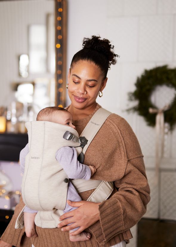 Baby Carrier Mini in Light Beige 3D Jersey