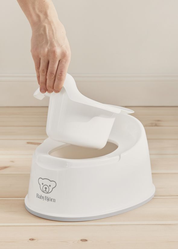 Smart Potty White/Gray with easy to clean inner potty