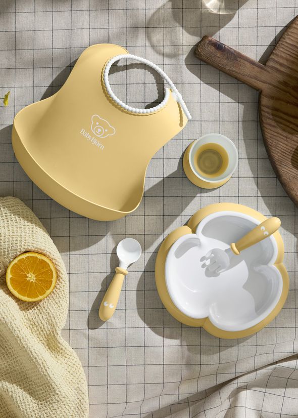 Baby Dinner Set 5 pcs Powder Yellow BabyBjörn