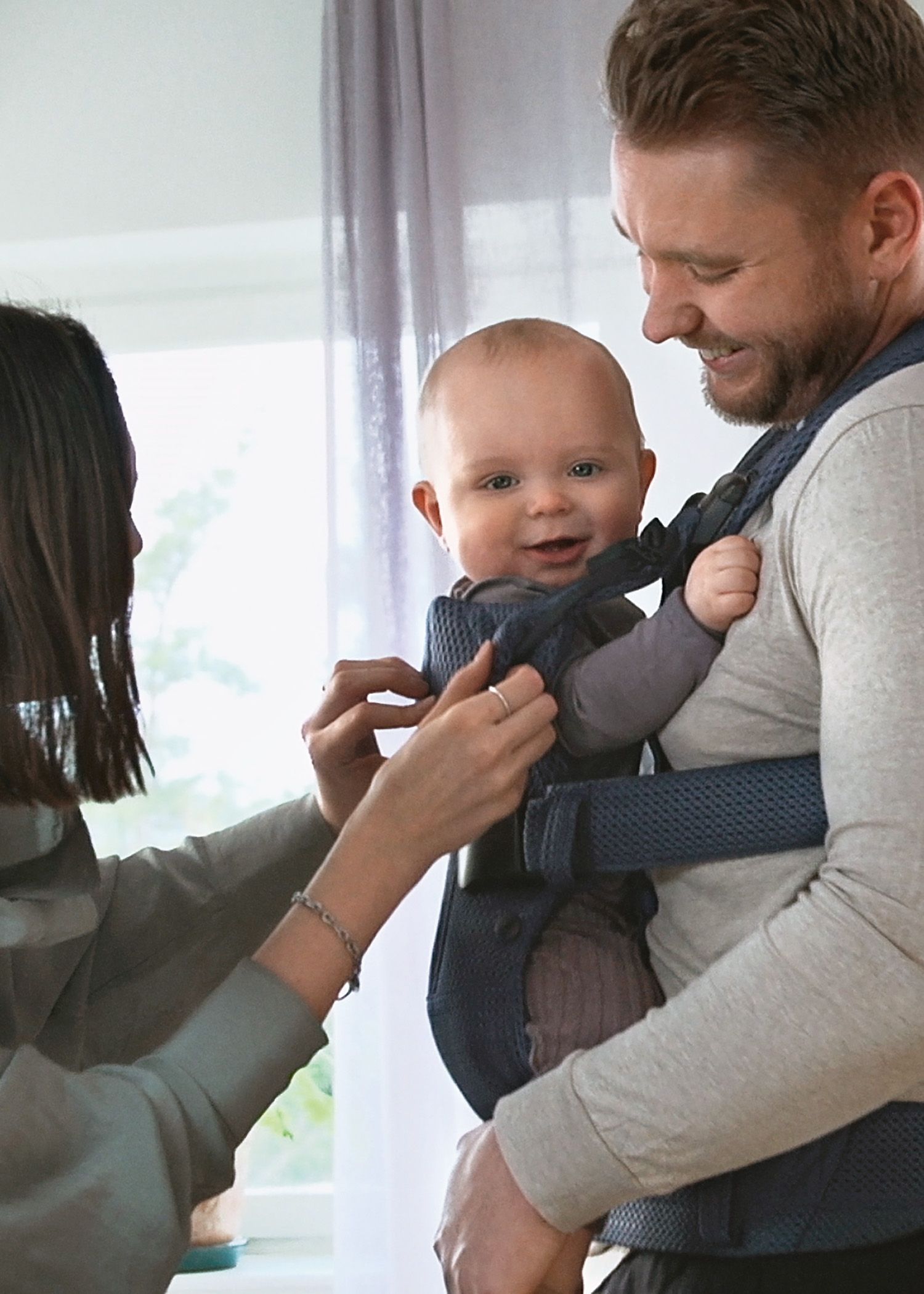 Baby Carrier One Air in blue mesh - BabyBjörn