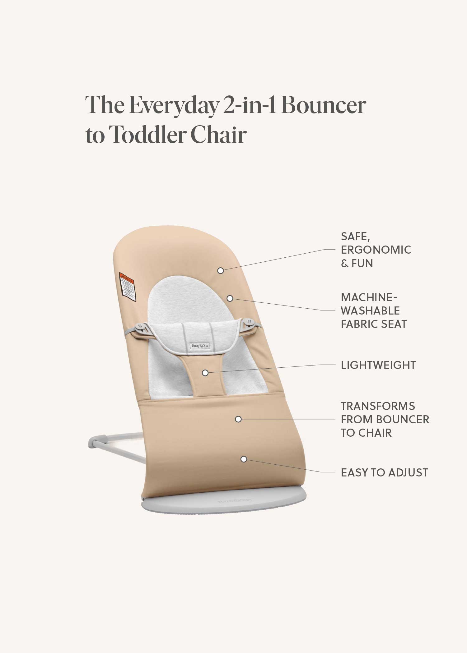 Balance Soft 2-in-1 bouncer to toddler chair | BabyBjörn