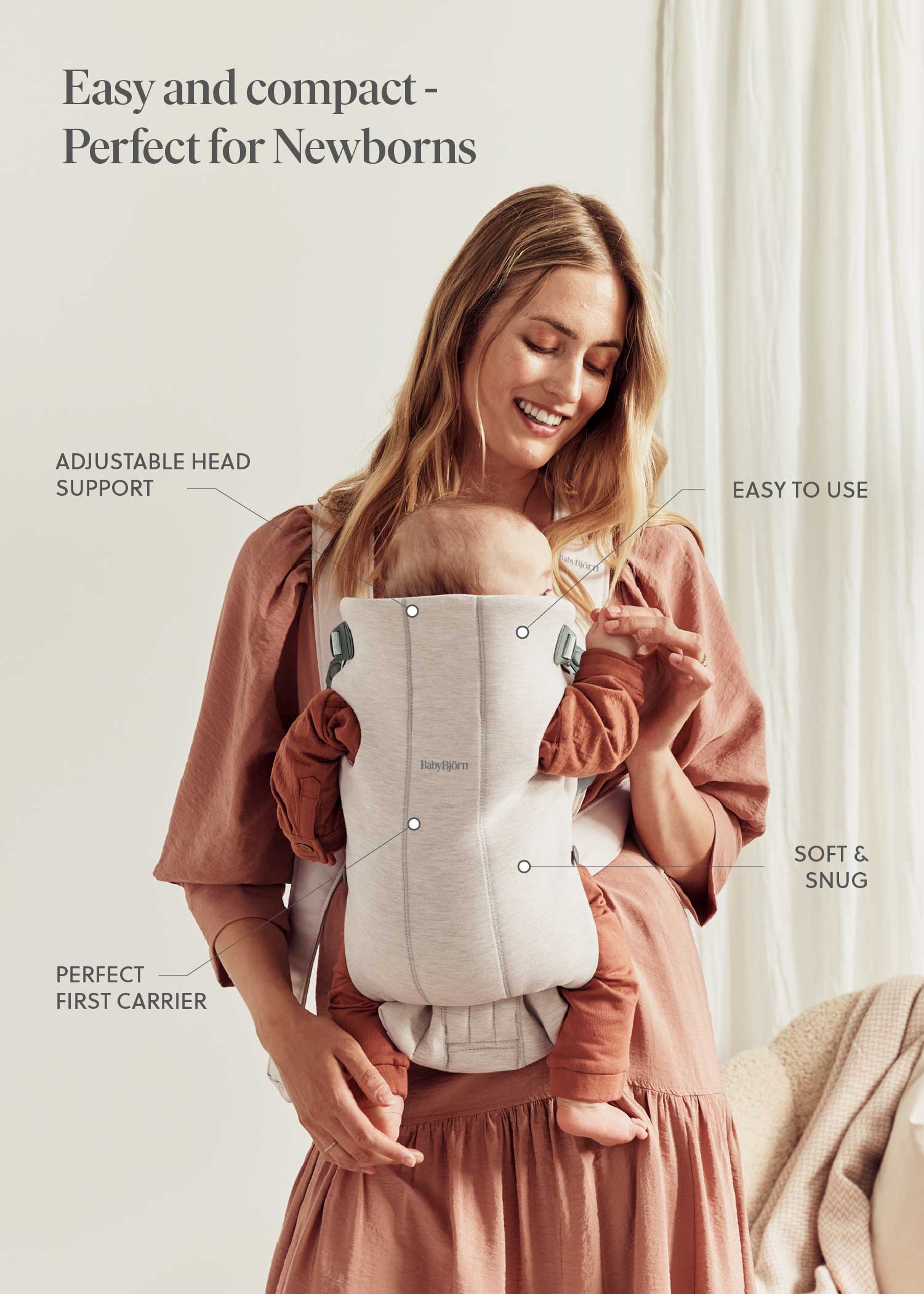 【コキンちゃん】BABYBJORN Baby Carrier Mini—perfect for a newborn | BabyBjörn