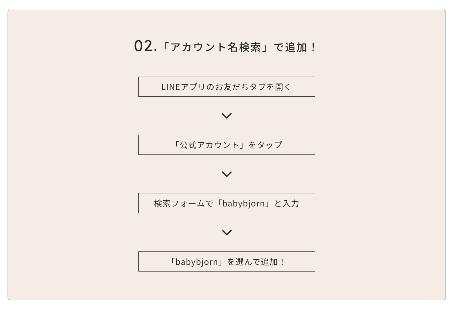02.「アカウント名検索」で追加！