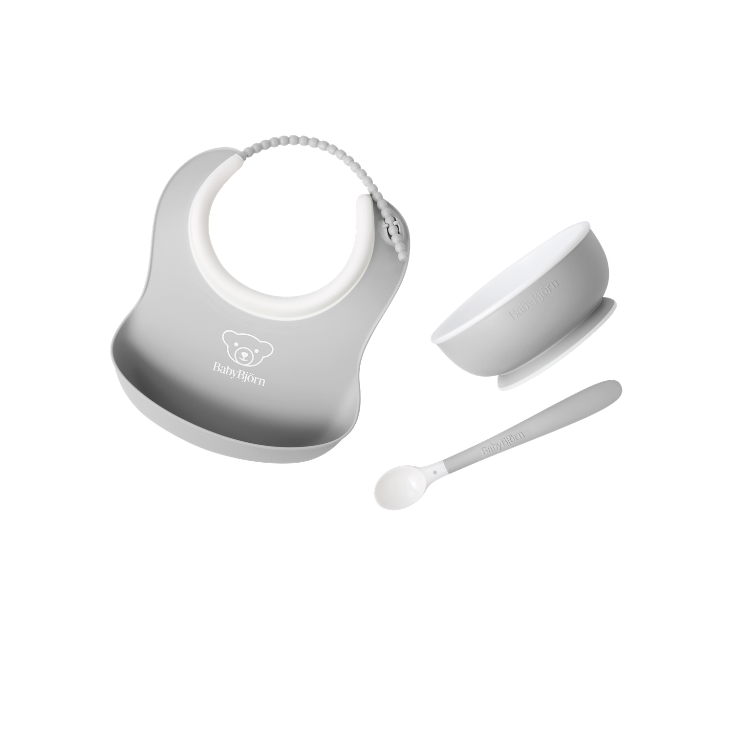 Baby Feeding Set, 3 pcs - Grey
