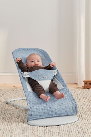 Baby bjorn bouncer white mesh best sale