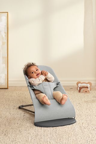 Bouncer Bliss in Light gray Woven Mélange - BabyBjörn