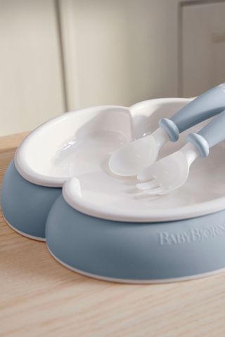 Baby plate with spoon and fork for small kids - BabyBjörn