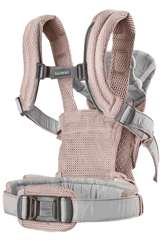 Baby Carrier Harmony in Dusty pink 3D Mesh, comfy back support