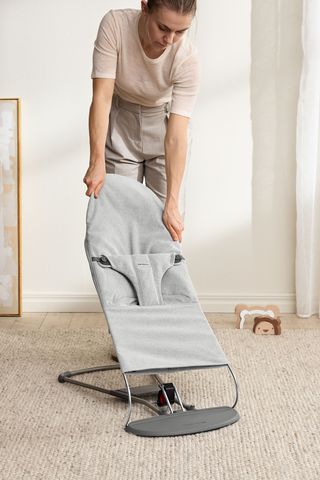 Bouncer Bliss in Light grey Woven Mélange - BabyBjörn