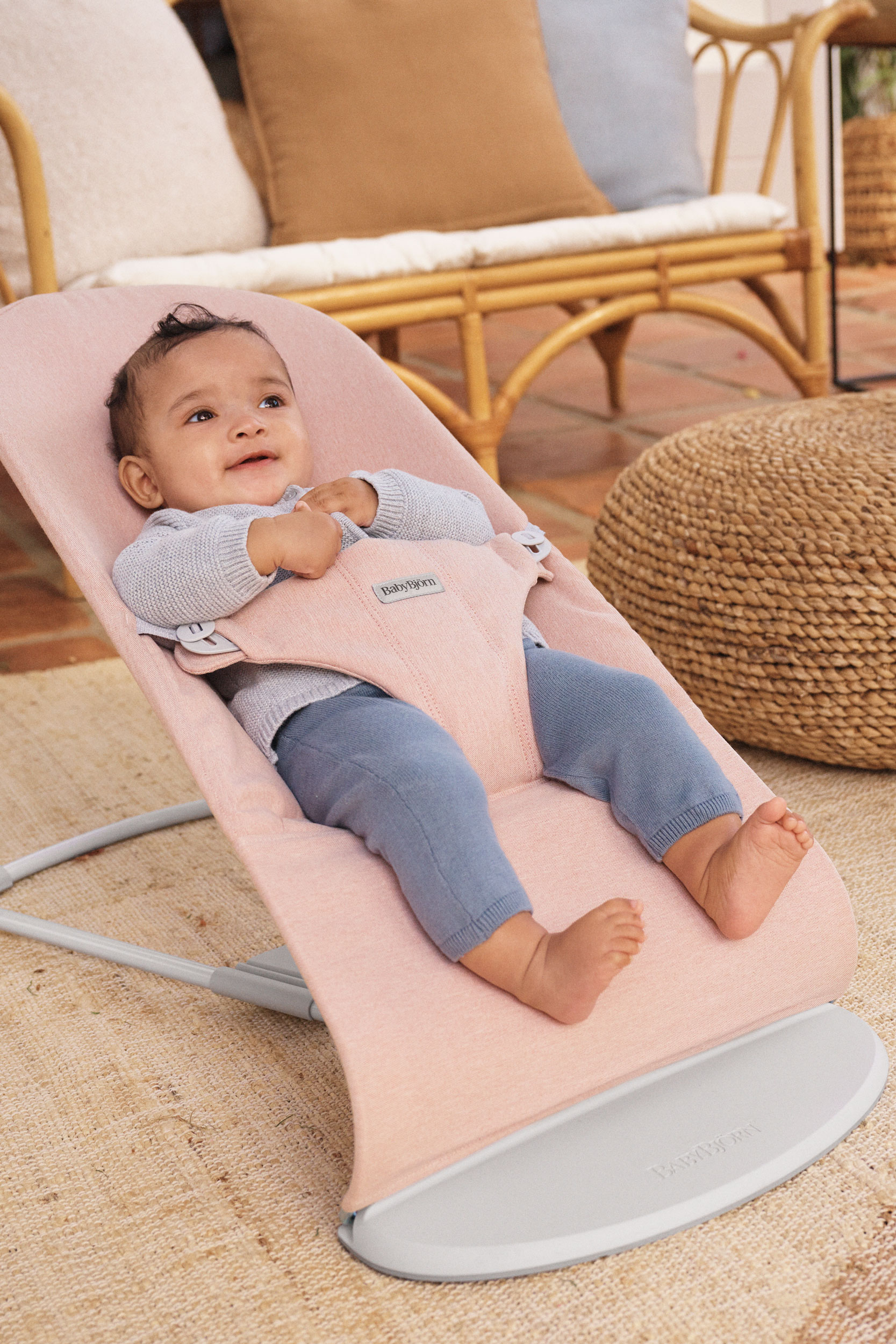 Transat Bliss - Rose clair / Tissé chiné / Gris clair (BabyBjörn) - Image 11