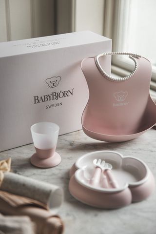 Babybjorn Powder Pink Baby Dinner Set One Size