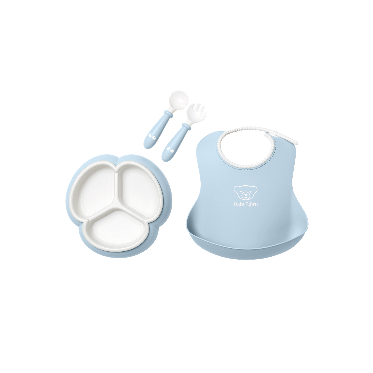 Mealtime set, 4 pcs - Powder blue