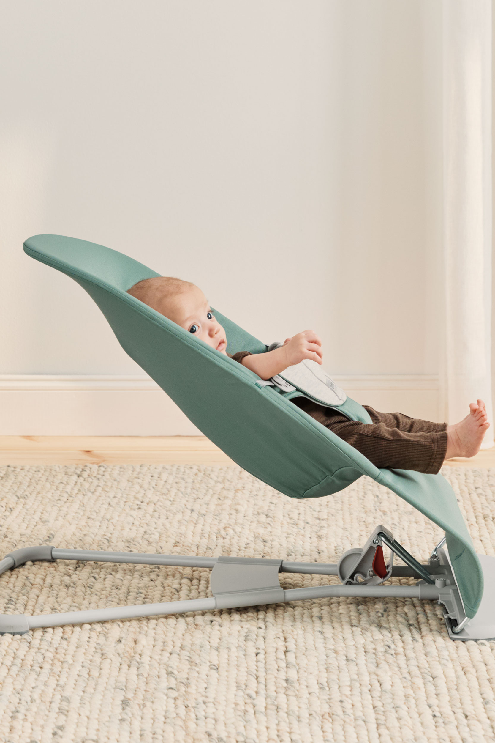 Transat Balance Soft - Vert sauge/Gris clair / Tissé/Jersey / Gris clair (BabyBjörn) - Image 5