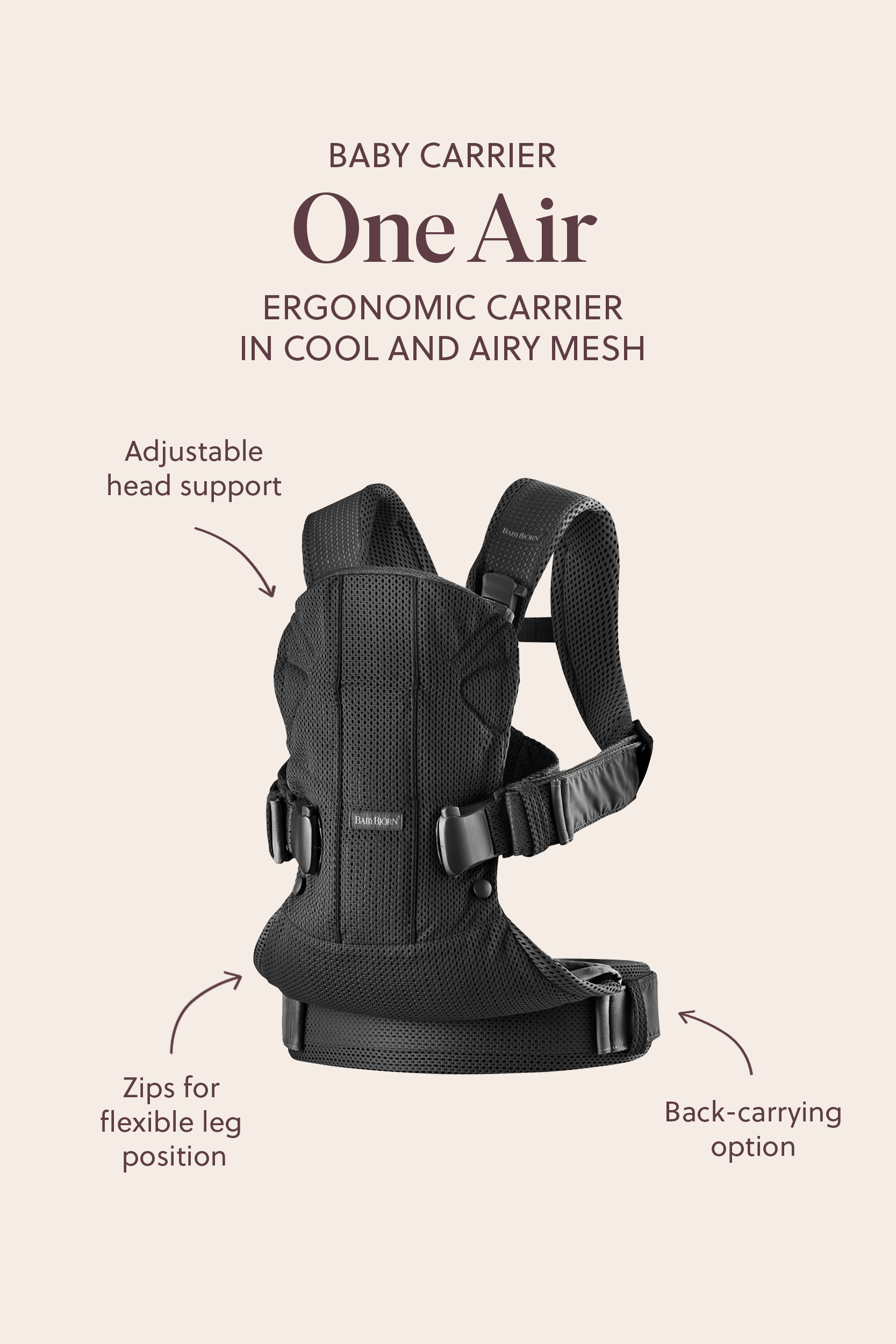 Baby Carrier One Air – in cool, airy mesh | BabyBjörn