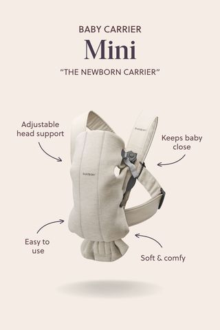 Baby Carrier Mini in light beige 3D Jersey - BabyBjörn