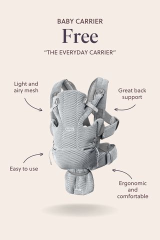 Baby Carrier Free in gray 3D Mesh - BabyBjörn