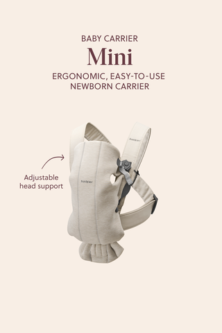 Baby Carrier Mini in Light beige 3D Jersey - BabyBjörn