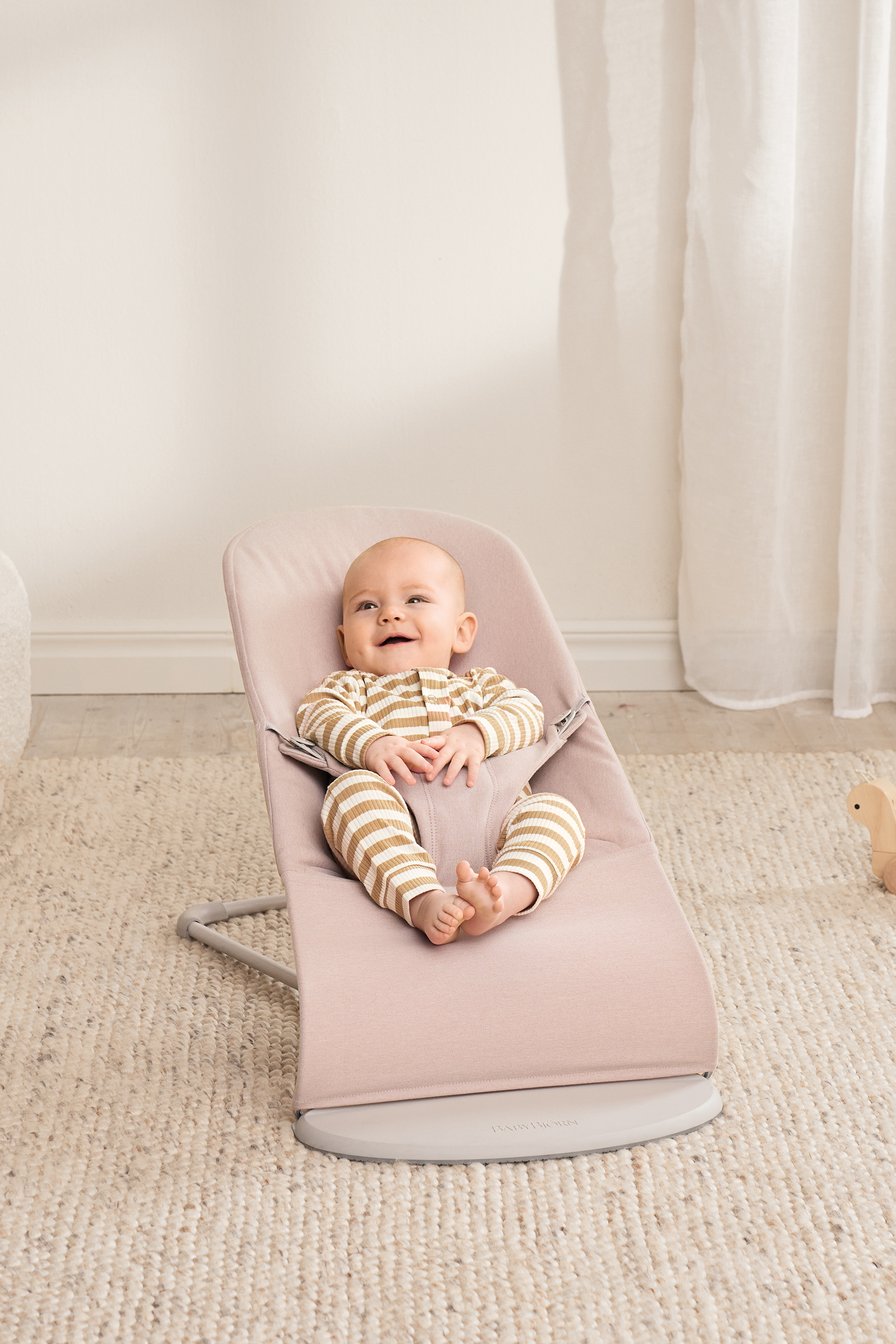 Transat Bliss - Rose clair / Tissé chiné / Gris clair (BabyBjörn) - Image 3