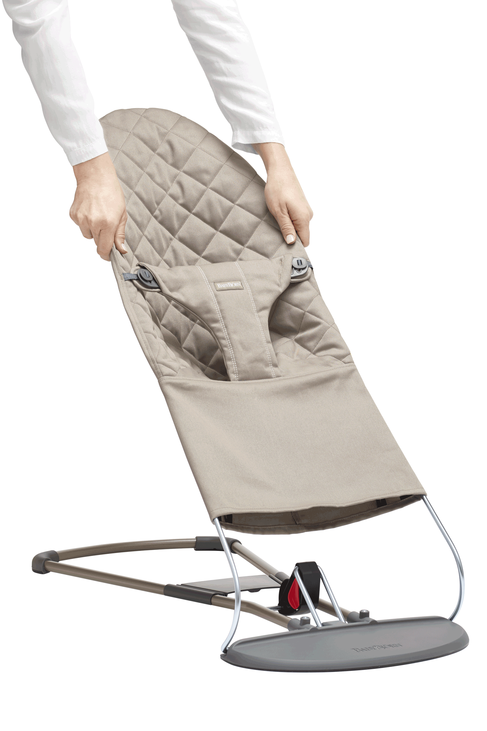Housse pour Transat Bliss - Gris sable / Tissé, matelassage Classique (BabyBjörn) - Image 4