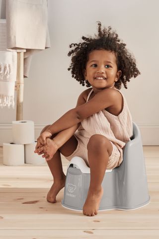 Pot toilette fauteuil gris et blanc Babybjorn - Pow Wow Kids