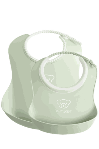 Feeding Bib Set 2 pack Powder Green BabyBjörn