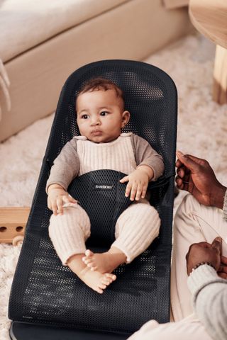 Black baby bouncer best sale