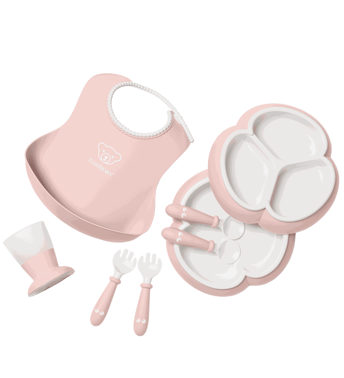 Ensemble repas, 8 pièces - Rose pastel (BabyBjörn) - Image 1