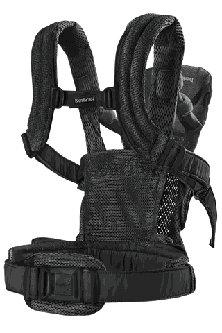 Baby Carrier Harmony in Black 3D Mesh, comfy back support