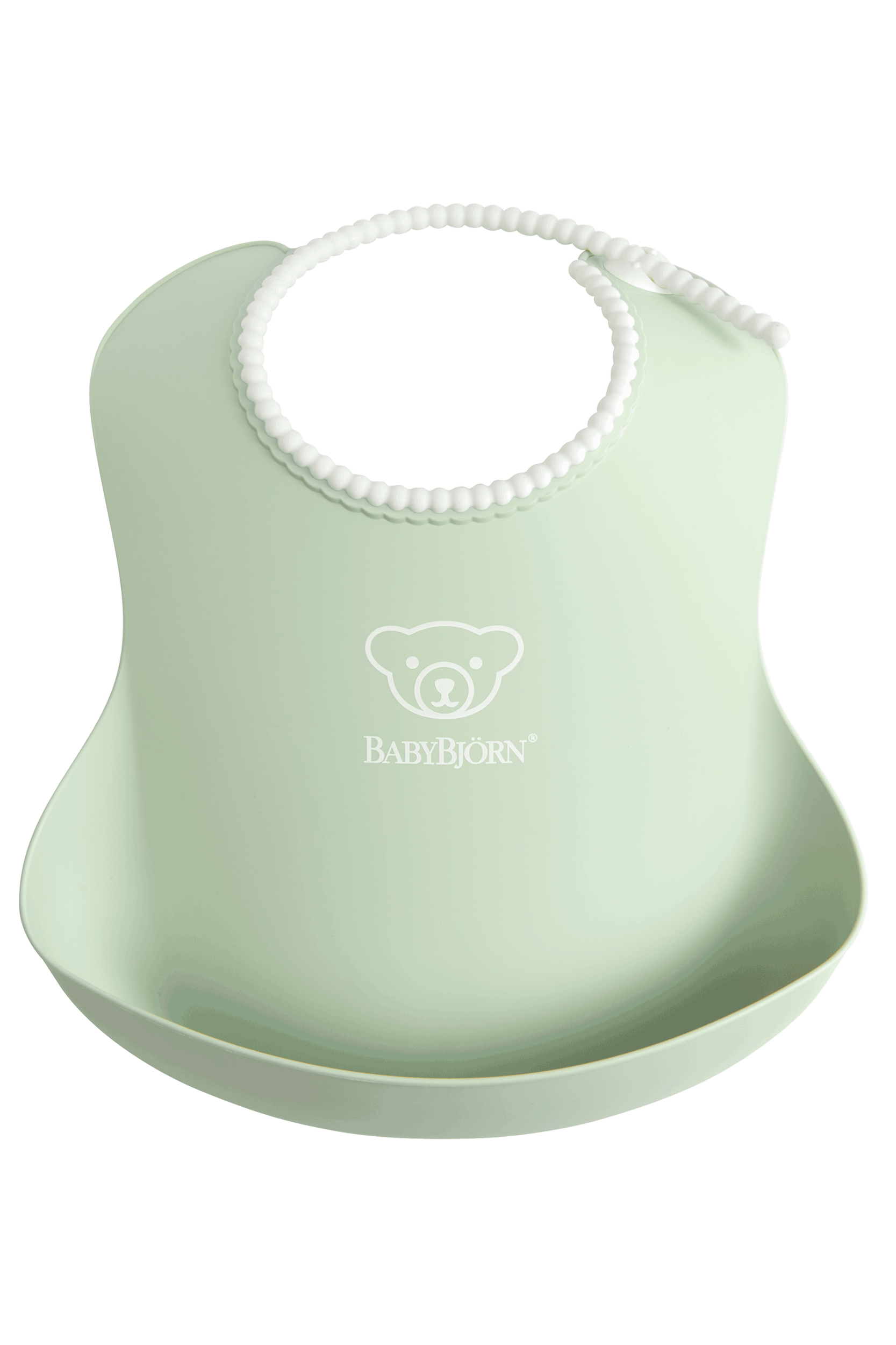 BabyBjörn - Bavoir plastifié à poche vert pastel