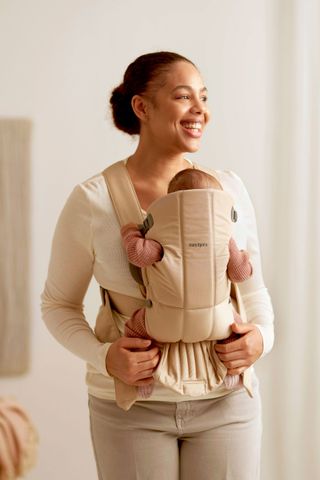 Baby Carrier Mini in Beige Woven - BabyBjörn