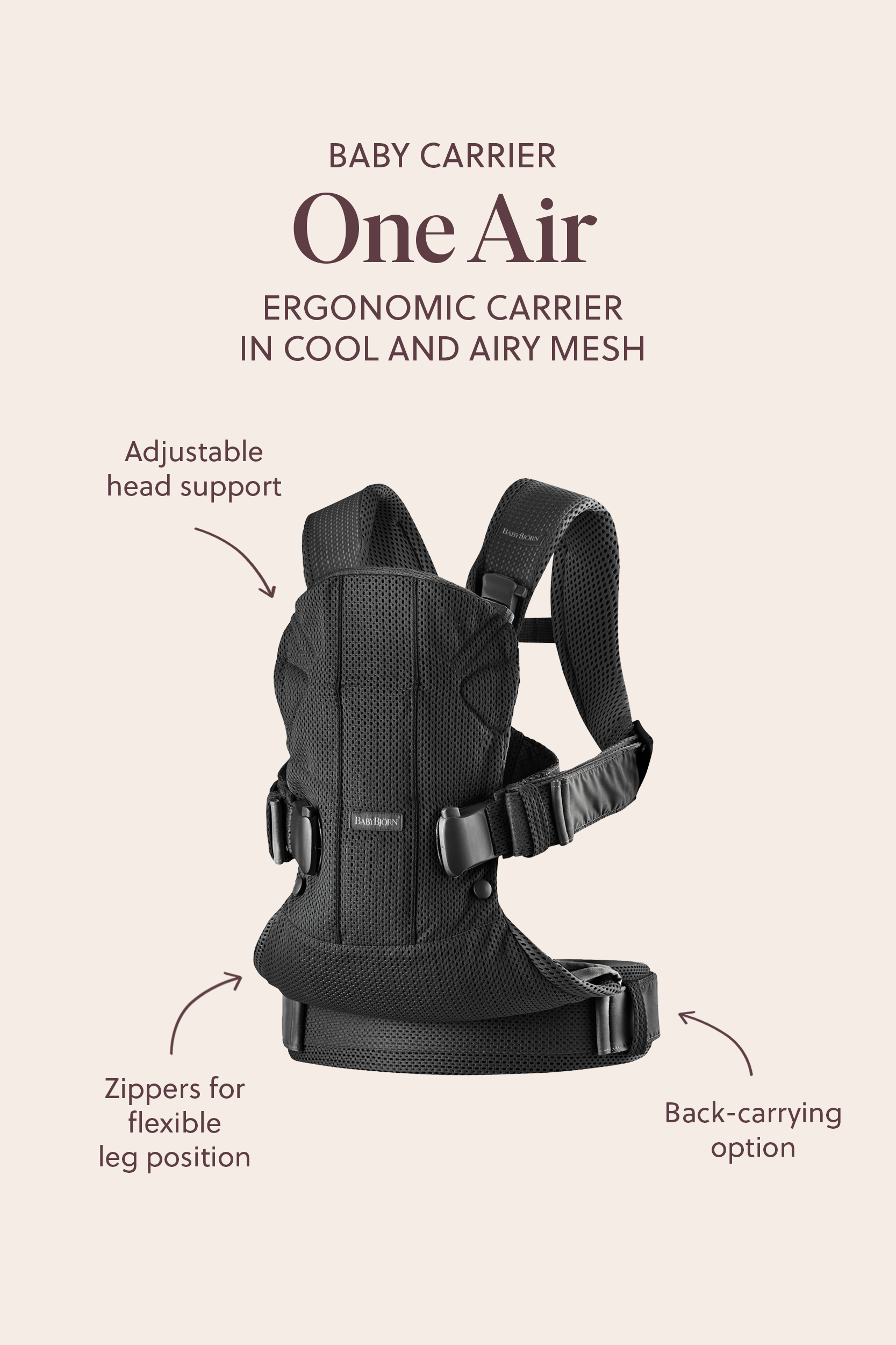 Baby Carrier One Air in flexible, airy mesh | BabyBjörn