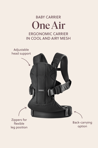 Baby Carrier One Air in black 3D Mesh - BabyBjörn